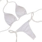 Costume Da Bagno “Perizoma” da Donna. Set 2 Pezzi Tinta Unita con Cinturino Regolabile.