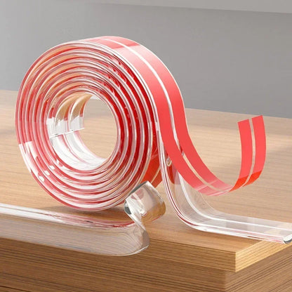 Striscia di protezione para urti per bambini. In PVC con nastro biadesivo. Extra spessa, trasparente copri angoli e spigoli mobili.