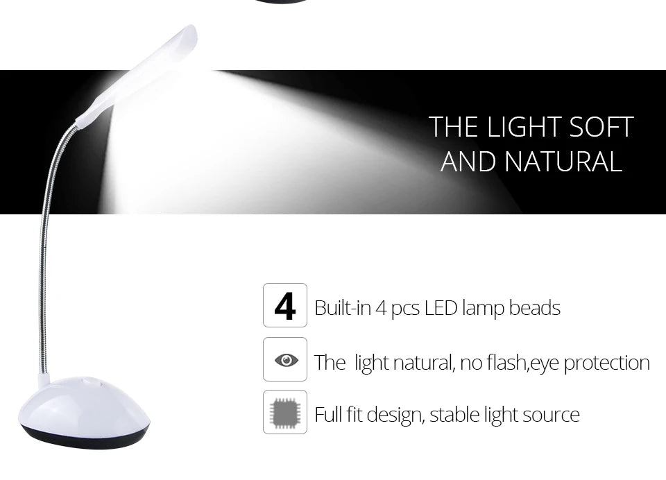 Lampada da tavolo, da scrivania a LED. Lampada da lettura.