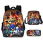 Zaino-borsa-astuccio immagini 3D  cartone animato “Sonic”, in nylon poliestere.  Spazioso e alla Moda, Perfetto per Scuola, Viaggi e Tempo Libero.