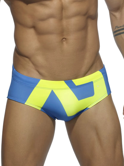 Costume Da Bagno “slip” Da Uomo. Design Moderno, Traspirante e Durevole, Colorato.