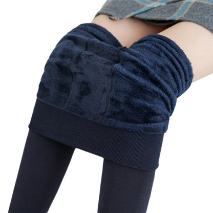 Calze/Calzamaia da donna invernali con imbottitura in pile. Otto colori a scelta, misura dalla S alla 3XL.