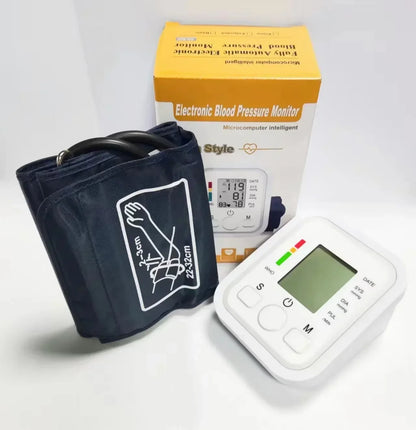 Misuratore di Pressione Portatile da Braccio con Display Digitale e USB-C.