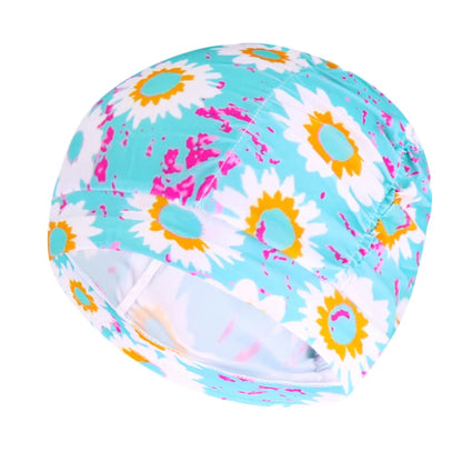 Cuffia da nuoto per donna adulta e bambina.  In nylon elastico con design per capelli lunghi.