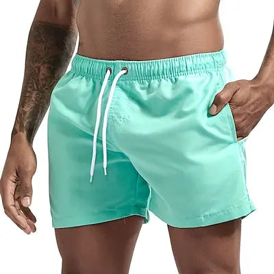 Costume Da Bagno Da Uomo Stile a Pantaloncino con Tasche. Colori Vivaci. e Design Moderno, Traspirante e Robusto.