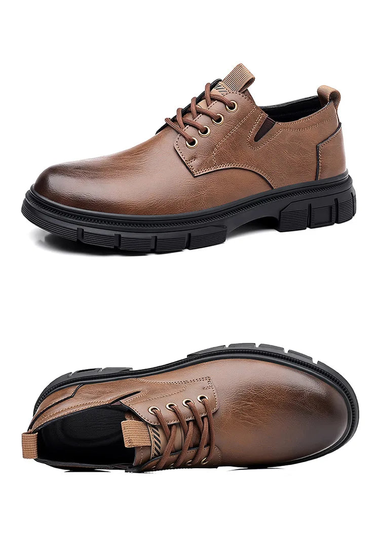 Scarpa da uomo, in pelle di alta qualità, impermeabile, traspirante, morbida e resistente.