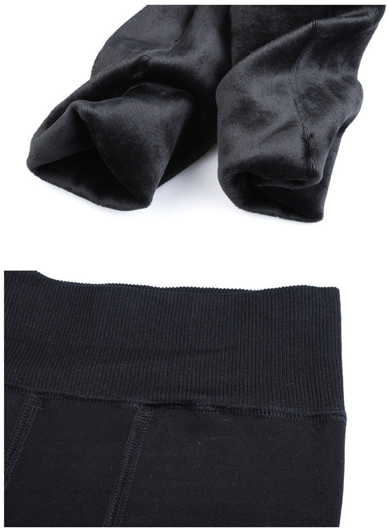 Calze/Calzamaia da donna invernali con imbottitura in pile. Otto colori a scelta, misura dalla S alla 3XL.