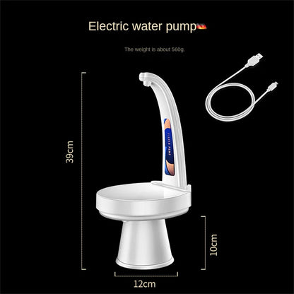 Pompa distributore elettrico d'acqua per boccione da cucina, da ufficio, per esterno.