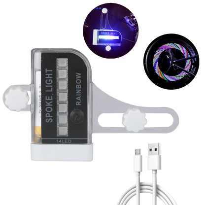 Luci per ruote della bici. Ricaricabili tramite USB per alta visibilità. Pedala in sicurezza e con stile.