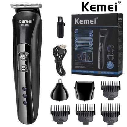 ✂️ Tagliacapelli Professionale Kemei KM-1506 – Kit con Accessori. Precisione e Stile in Ogni Dettaglio!