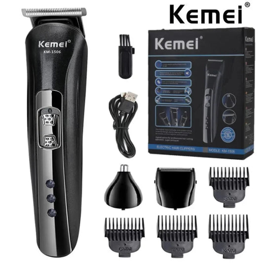 ✂️ Tagliacapelli Professionale Kemei KM-1506 – Kit con Accessori. Precisione e Stile in Ogni Dettaglio!