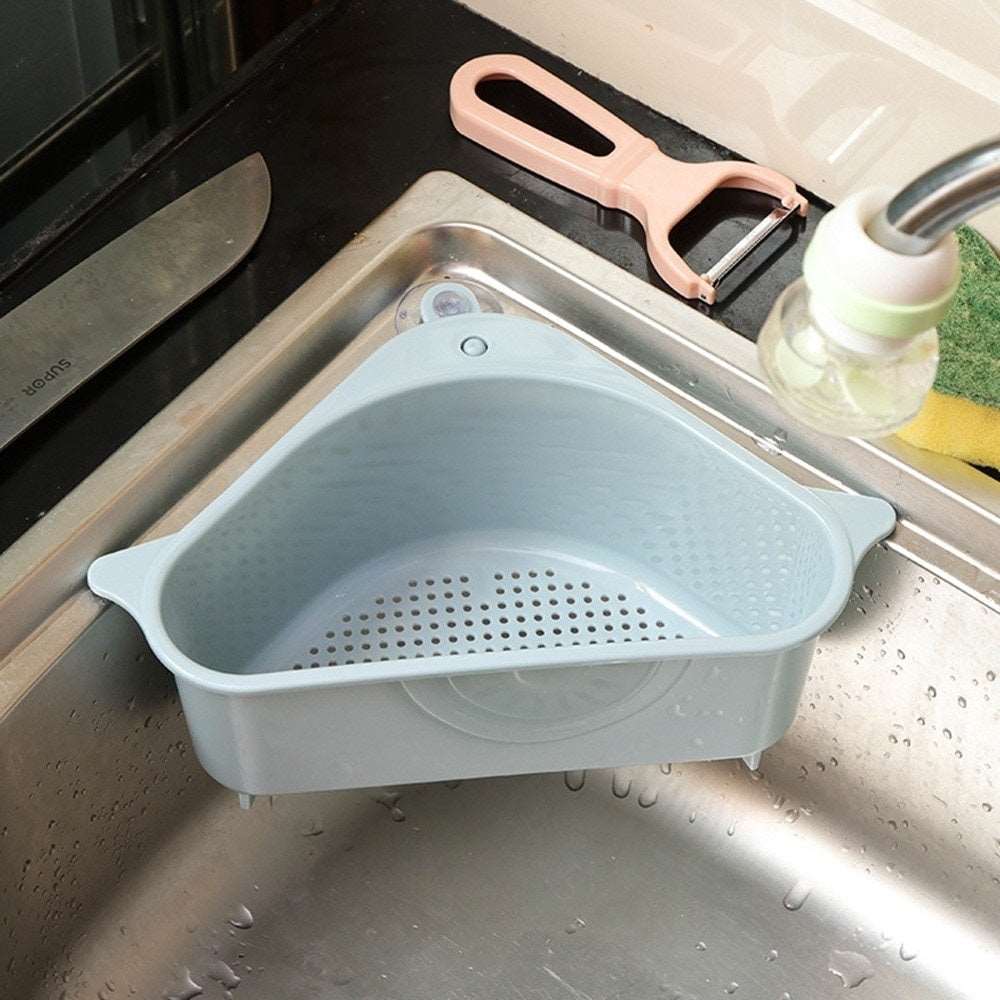 Cestino filtro per lavello da cucina. Filtraggio acqua da residui di cibo.  Scola-acqua appeso con ventosa per lavare le verdure, frutta, cibo in generale.
