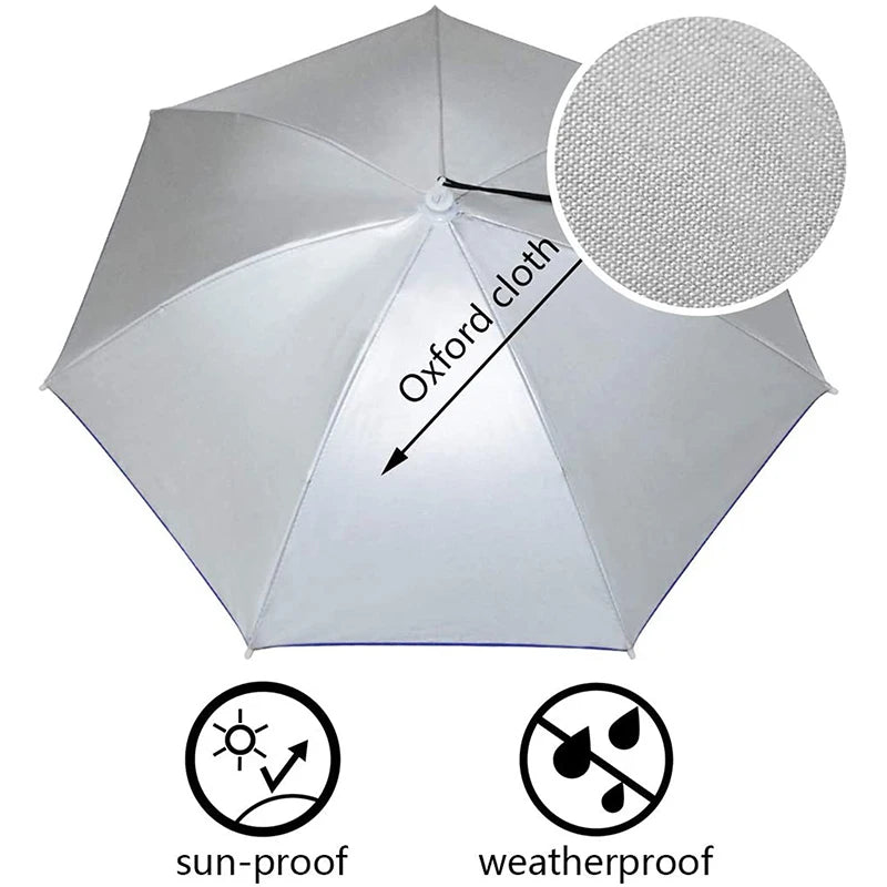 Ombrello/Cappello da pioggia portatile. Protezione UV.