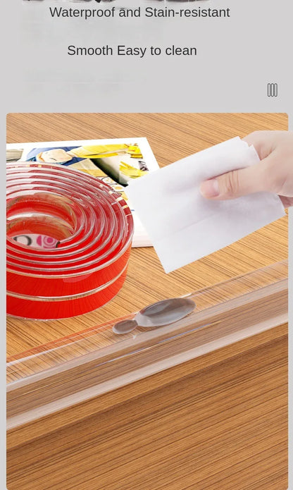 Striscia di protezione para urti per bambini. In PVC con nastro biadesivo. Extra spessa, trasparente copri angoli e spigoli mobili.