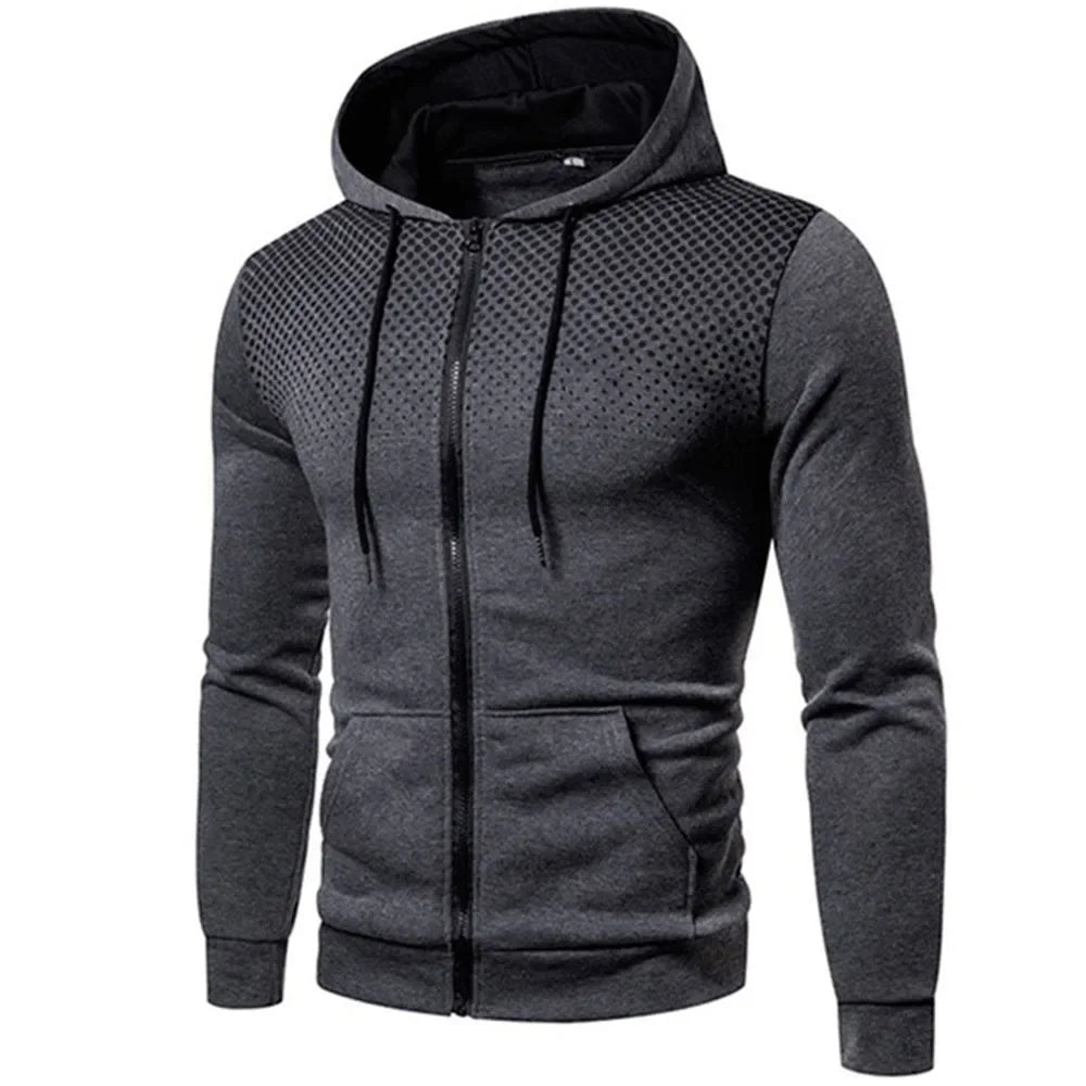Tuta sportiva, completo due pezzi 4 stagioni: pantaloni neri e maglia 5 colori con cappuccio.