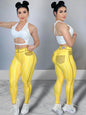 Pantaloni leggins sportivi/casual a vita alta da donna, stampa a righe. Ideale per fitness, yoga, palestra, corsa, 5 taglie 5 colori.