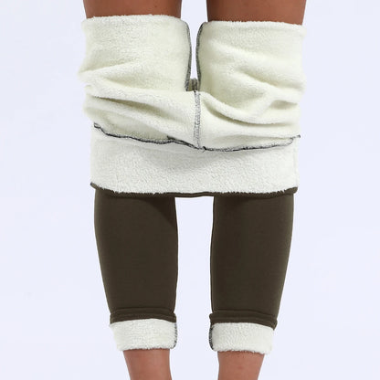 Leggins da donna invernali con imbottitura in pile. Sportivi/casual.