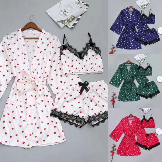 Lingerie sottoveste con merletto in pizzo da donna. Set 3 pezzi: camicia da notte, mutandina (coulisse) e reggiseno.