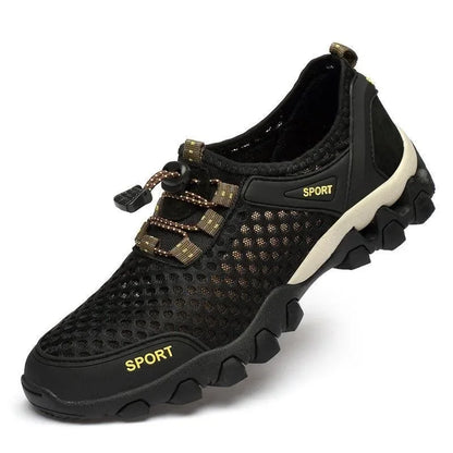 Scarpa sportiva primavera/estate da uomo, traspirante, morbida e resistente. Misura dal 39 al 44, disponibile grigia, blu e nera.