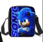 Zaino-borsa-astuccio immagini 3D  cartone animato “Sonic”, in nylon poliestere.  Spazioso e alla Moda, Perfetto per Scuola, Viaggi e Tempo Libero.