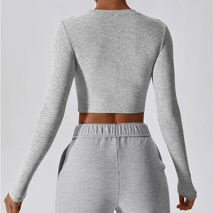 Top/T-shirt sportiva/casual, manica lunga, per donna. Misure e colori a scelta.