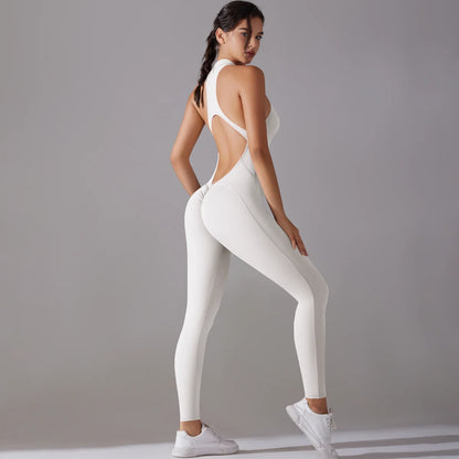 Tuta/body con top senza maniche sportivo/casual da donna, 14 colorazioni a scelta, misura dalla S alla XL.