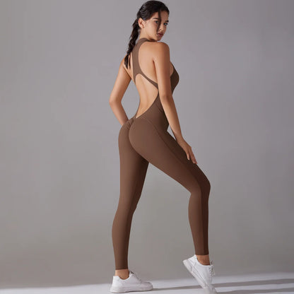 Tuta/body con top senza maniche sportivo/casual da donna, 14 colorazioni a scelta, misura dalla S alla XL.