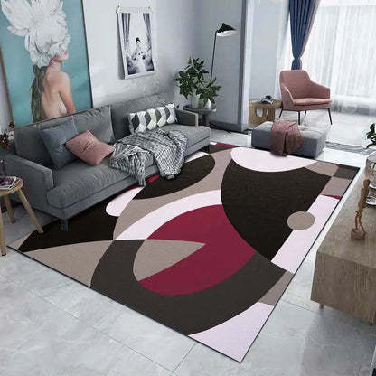 Tappeto decorativo da pavimento con motivo geometrico scuro 5 dimensioni, 17 motivi/immagini.
