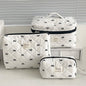 🧳 Beauty-Case Organizer da Viaggio – 3 Misure in Cotone e Nylon | Eleganza, Praticità e Capacità.