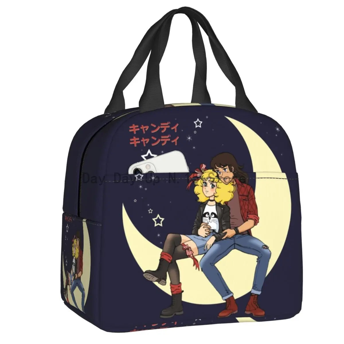 Borsa termica isolante porta vivande per bambini con immagini “Candy Candy”. Figure e colori a scelta.