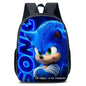Zaino-borsa-astuccio immagini 3D  cartone animato “Sonic”, in nylon poliestere.  Spazioso e alla Moda, Perfetto per Scuola, Viaggi e Tempo Libero.