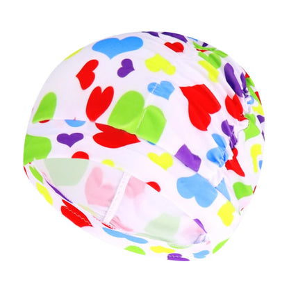 Cuffia da nuoto per donna adulta e bambina.  In nylon elastico con design per capelli lunghi.