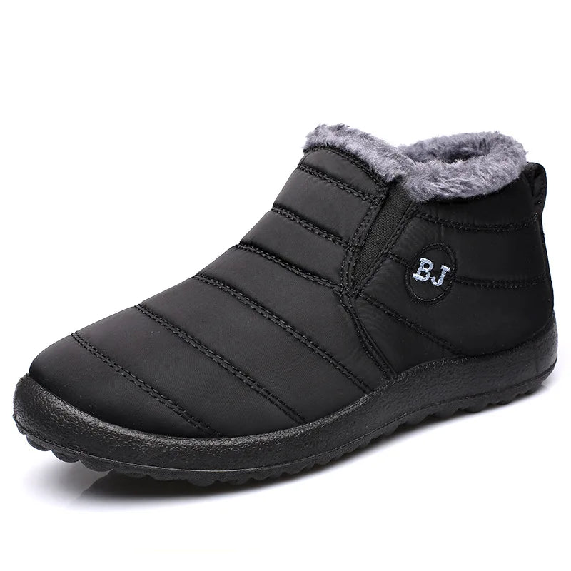 Scarpe a stivaletto, uomo/donna autunno/inverno con suola extra morbida. Casual, impermeabile foderate in morbido e caldo in peluche.