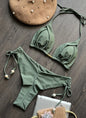 Costume da bagno per donna, set 2 pezzi. Bichini da donna, modello a triangolo: eleganza, dinamismo.
