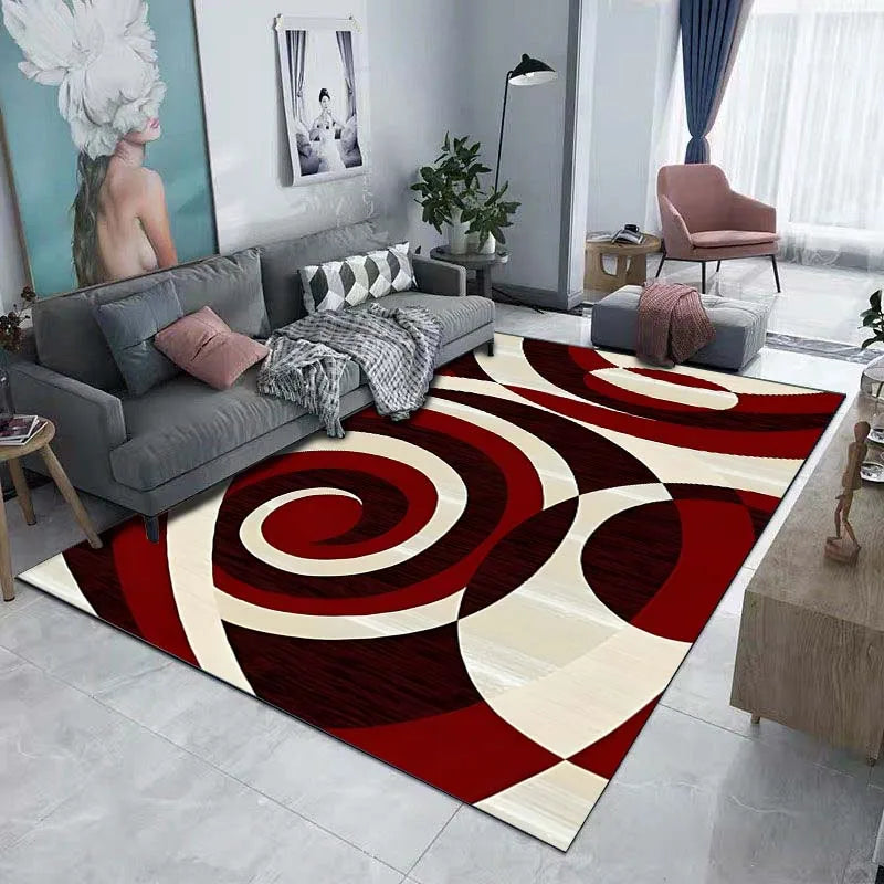 Tappeto decorativo da pavimento con motivo geometrico scuro 5 dimensioni, 17 motivi/immagini.