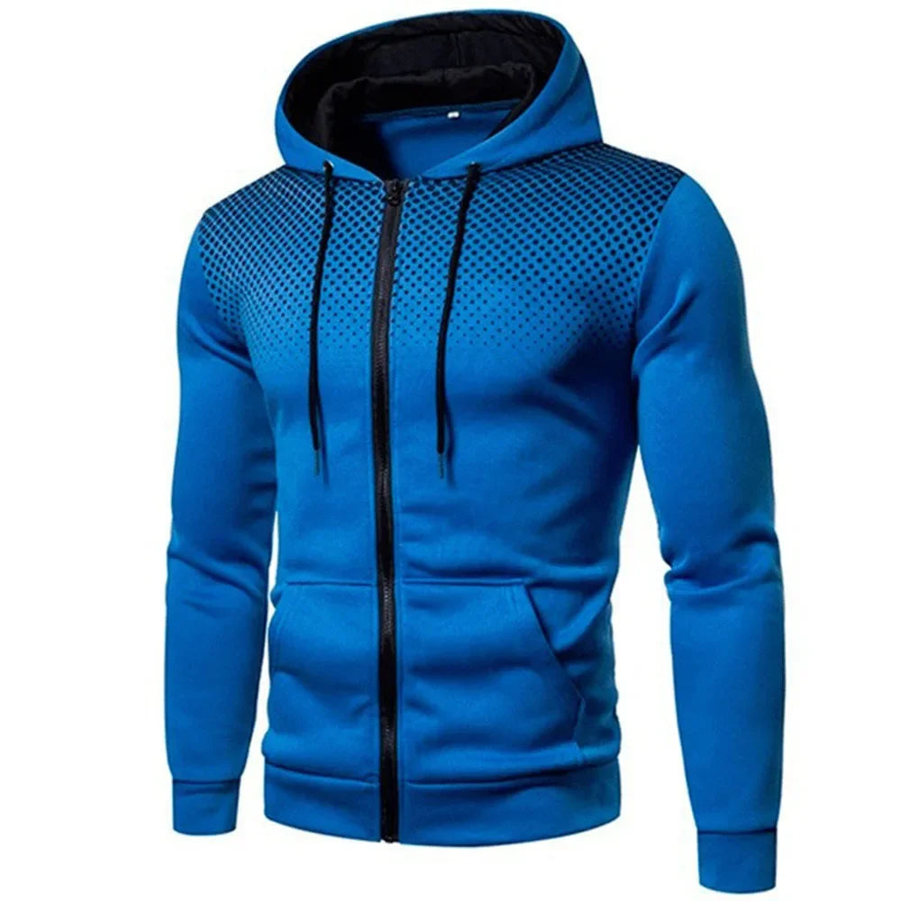 Tuta sportiva, completo due pezzi 4 stagioni: pantaloni neri e maglia 5 colori con cappuccio.