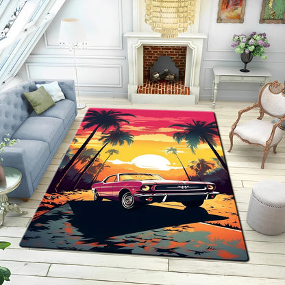 Tappeto decorativo da pavimento con motivo automobile, 4 dimensioni, 22 motivi/immagini.
