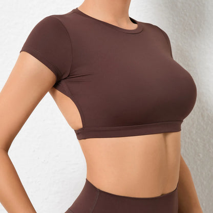 Top/T-shirt sportiva/casual, manica corta, per donna. Sette colori e 3 misure per la scelta.