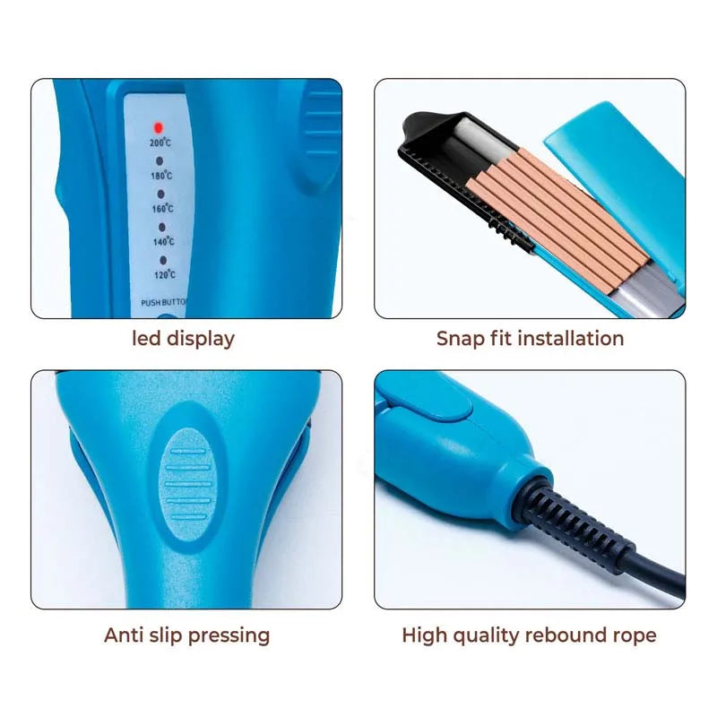 Piastra per capelli professionale 5 in 1.  Piastra per capelli  per uso domestico con formine per scolpire i capelli.