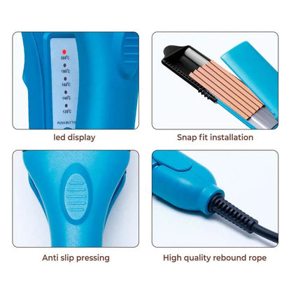 Piastra per capelli professionale 5 in 1.  Piastra per capelli  per uso domestico con formine per scolpire i capelli.