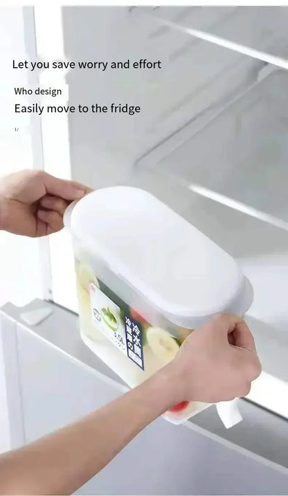 Brocca per acqua fredda di grande capacità, 3,5L.  Distributore di bevande ghiacciate con rubinetto per frigorifero.