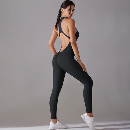 Tuta/body con top senza maniche sportivo/casual da donna, 14 colorazioni a scelta, misura dalla S alla XL.