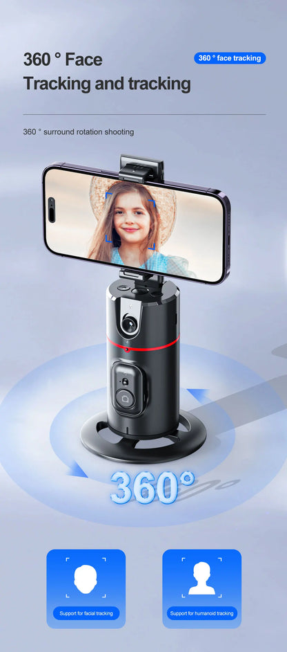 Nuovo stabilizzatore cardanico integrato con rotazione a 360 gradi, con telecomando per fotografia con movimento, rilevamento del viso.