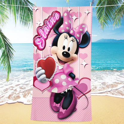 Asciugamano per bambine con immagini cartone animato “Minnie”.  Varie immagini misure a scelta.