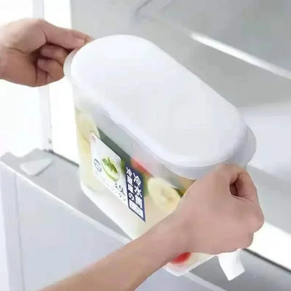 Brocca per acqua fredda di grande capacità, 3,5L.  Distributore di bevande ghiacciate con rubinetto per frigorifero.