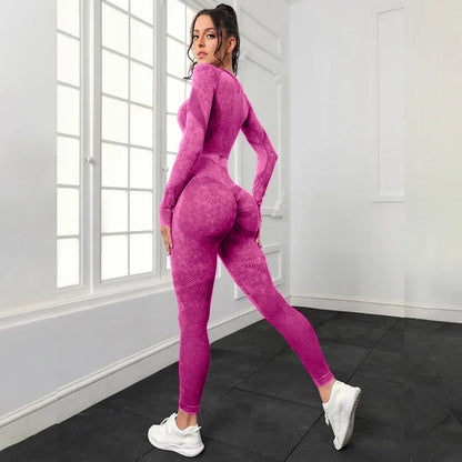 Tuta vita alta con top. Set 2 pezzi sportivo/casual da donna, colori a scelta, misura dalla S alla L.