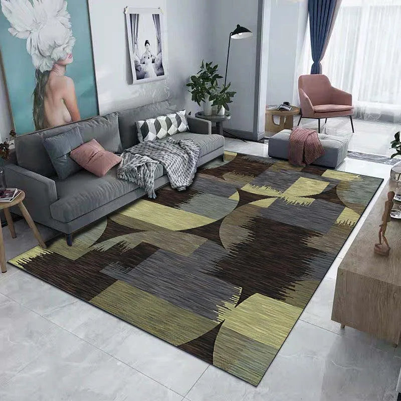 Tappeto decorativo da pavimento con motivo geometrico scuro 5 dimensioni, 17 motivi/immagini.