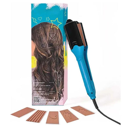 Piastra per capelli professionale 5 in 1.  Piastra per capelli  per uso domestico con formine per scolpire i capelli.