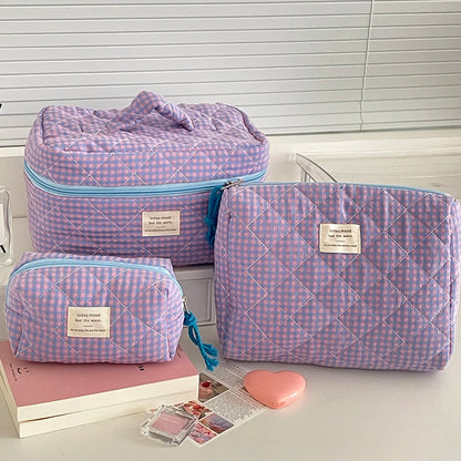 🧳 Beauty-Case Organizer da Viaggio – 3 Misure in Cotone e Nylon | Eleganza, Praticità e Capacità.