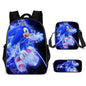 Zaino-borsa-astuccio immagini 3D  cartone animato “Sonic”, in nylon poliestere.  Spazioso e alla Moda, Perfetto per Scuola, Viaggi e Tempo Libero.